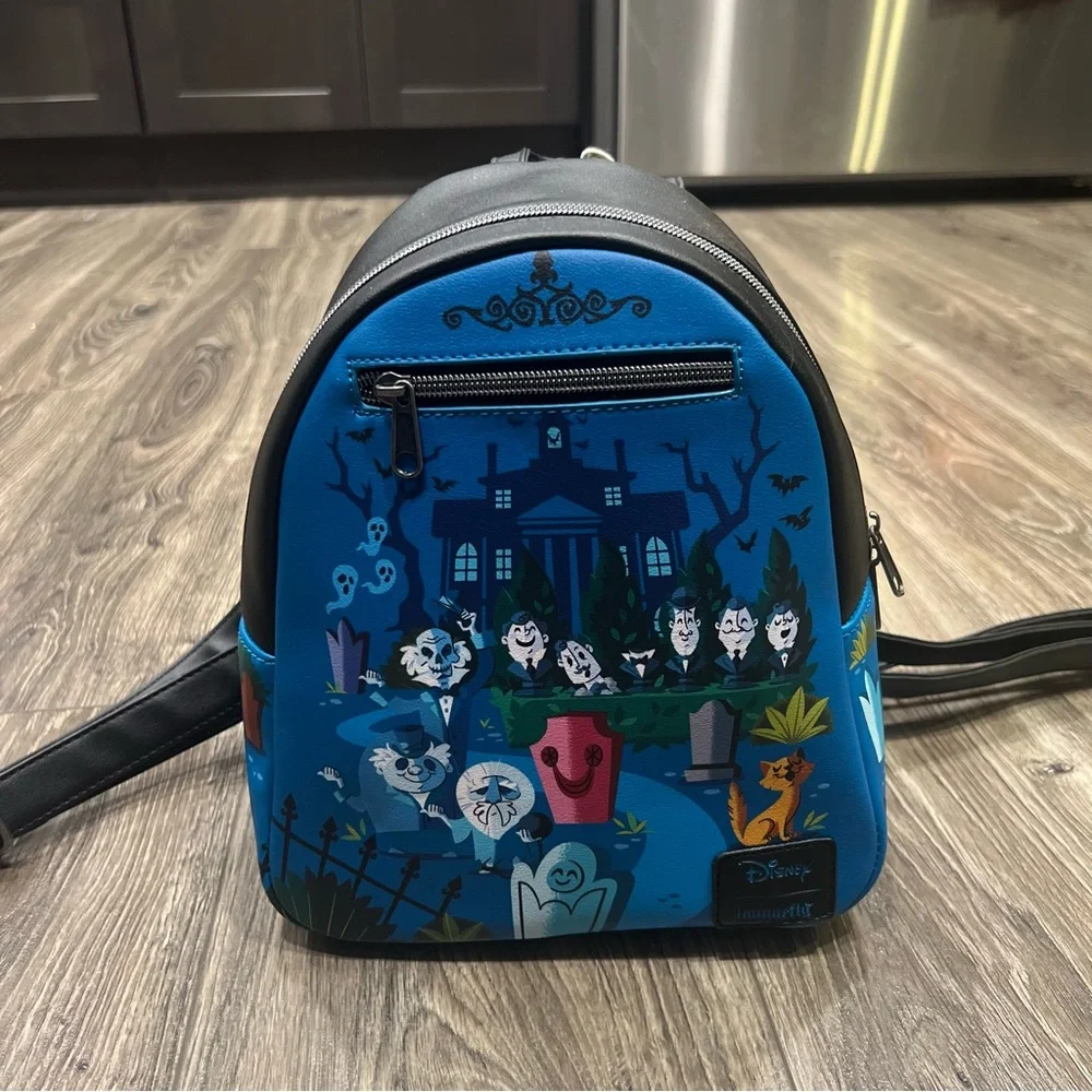 NWT! Loungefly Disney Haunted Mansion Cartoon Mini Backpack